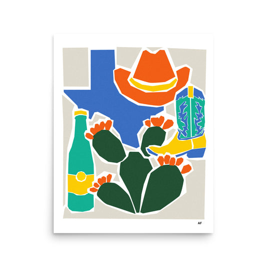 Deep in the Art of Texas Print